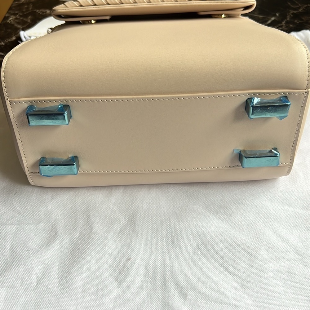 Chloé Nacha Small Top Handle Leather Bag in beige nude NWT - Picture 13 of 16